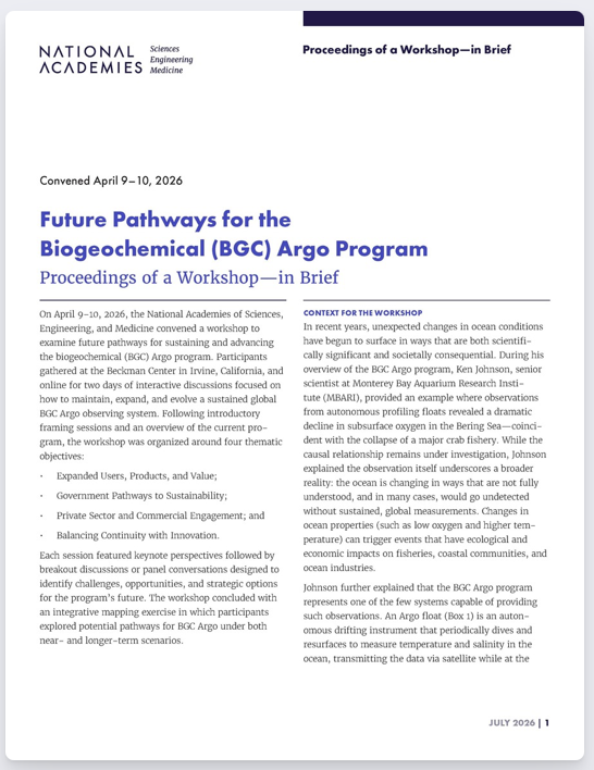 National Academies report front page